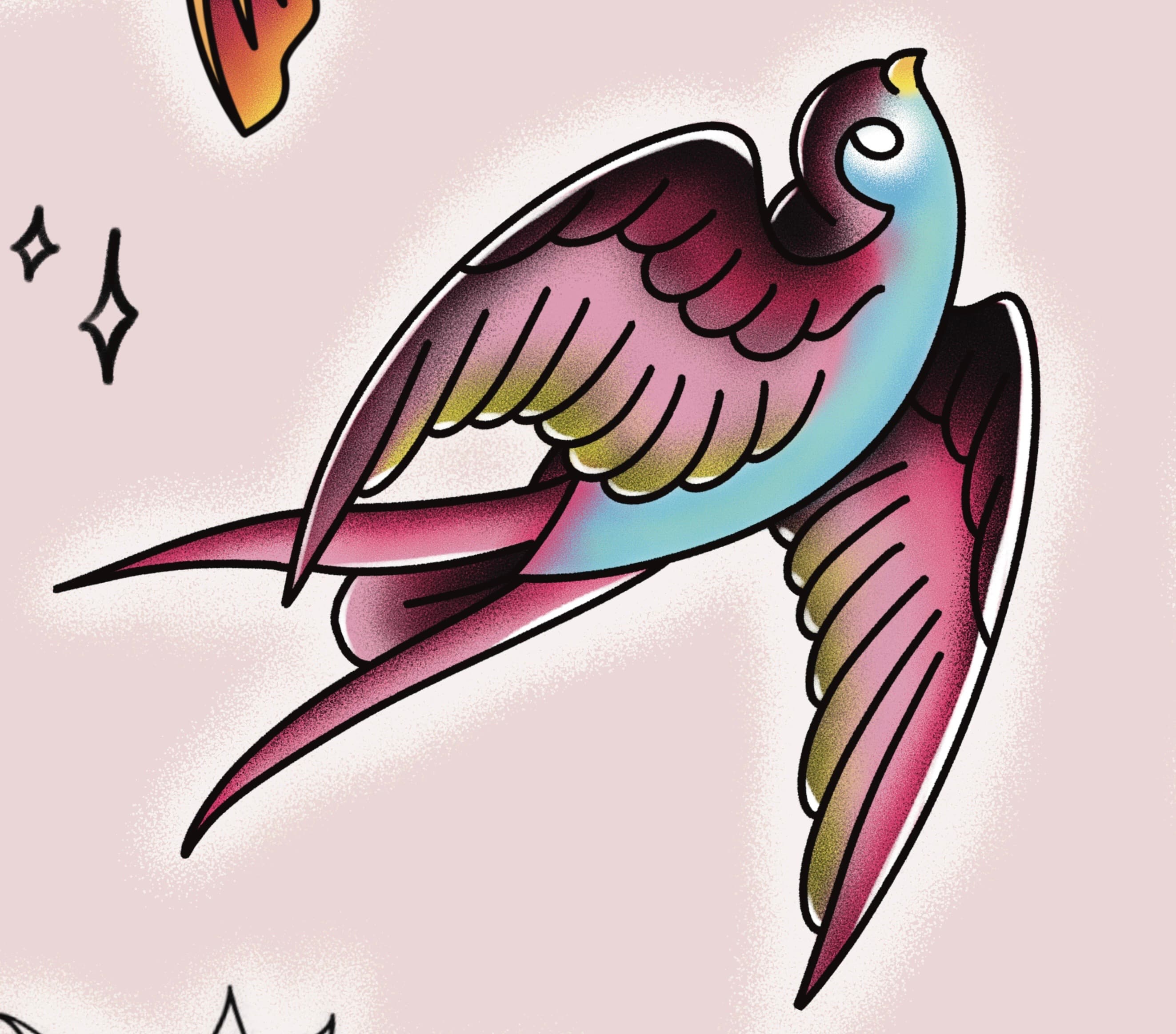 Pink bird